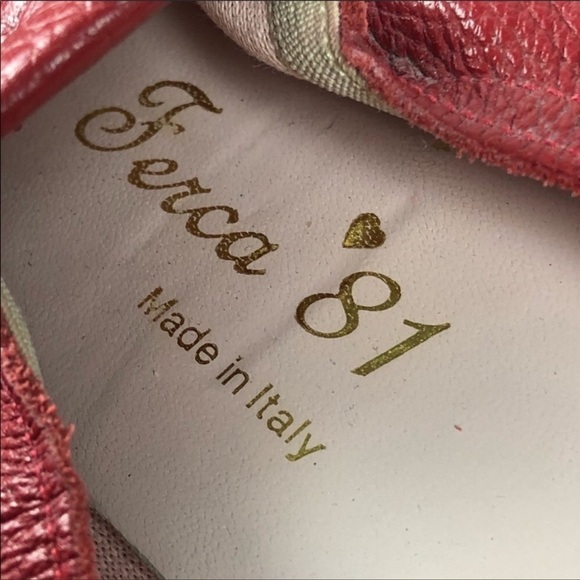 FERCA 81 Italian Leather Red Bow Flats Size 39 - Picture 6 of 7
